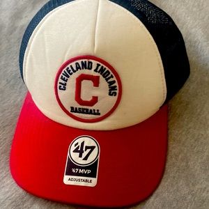 Clue and Indians baseball cap with custom wording on the side never worn men’s